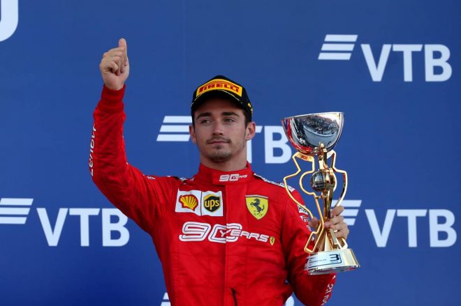 2019年F1第16戦ロシアGP決勝 シャルル・ルクレール(フェラーリ)は3位