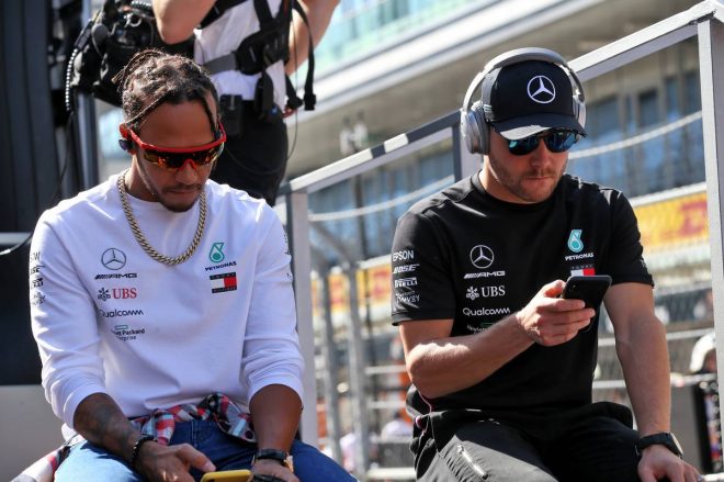 2019年F1第16戦ロシアGP　ルイス・ハミルトン、バルテリ・ボッタス（メルセデス）
