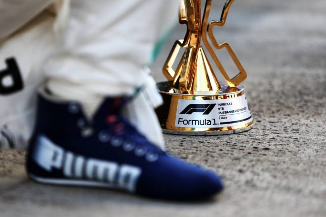 2019年F1第16戦ロシアGP　2位となったバルテリ・ボッタスのトロフィー