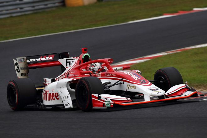 国内トップフォーミュラで初勝利を飾った山下健太（ORIENTALBIO KONDO SF19 3号車）