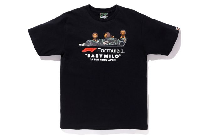 人気アパレルブランド『A BATHING APE』がF1と2度目のコラボ。トレードマークのmiloも登場