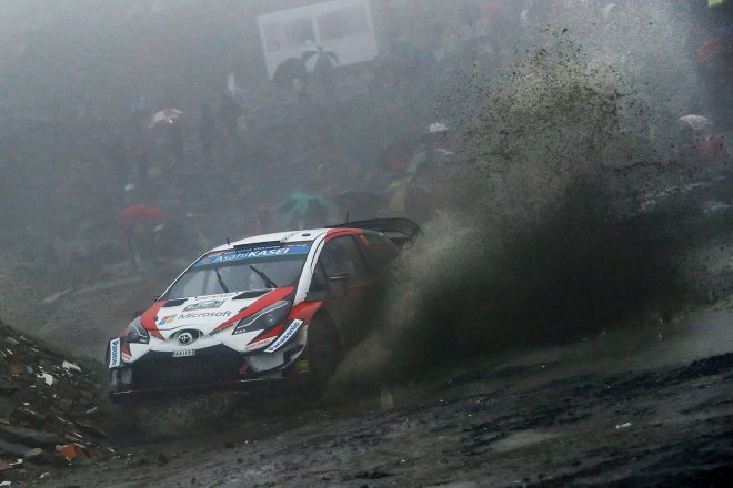 2018年に行われたラリーGBはウエットコンディションのなかでも争われた