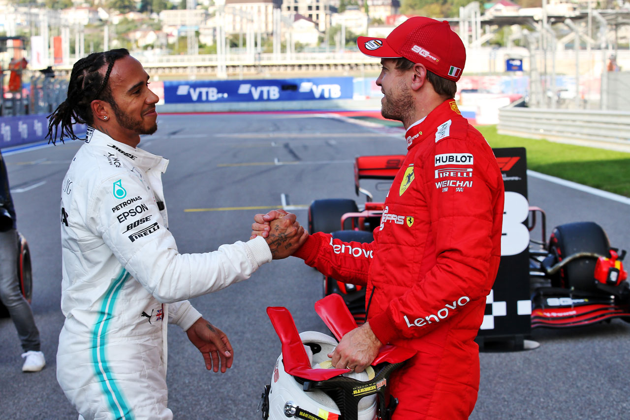 2019年F1ロシアGP　ルイス・ハミルトンとセバスチャン・ベッテル