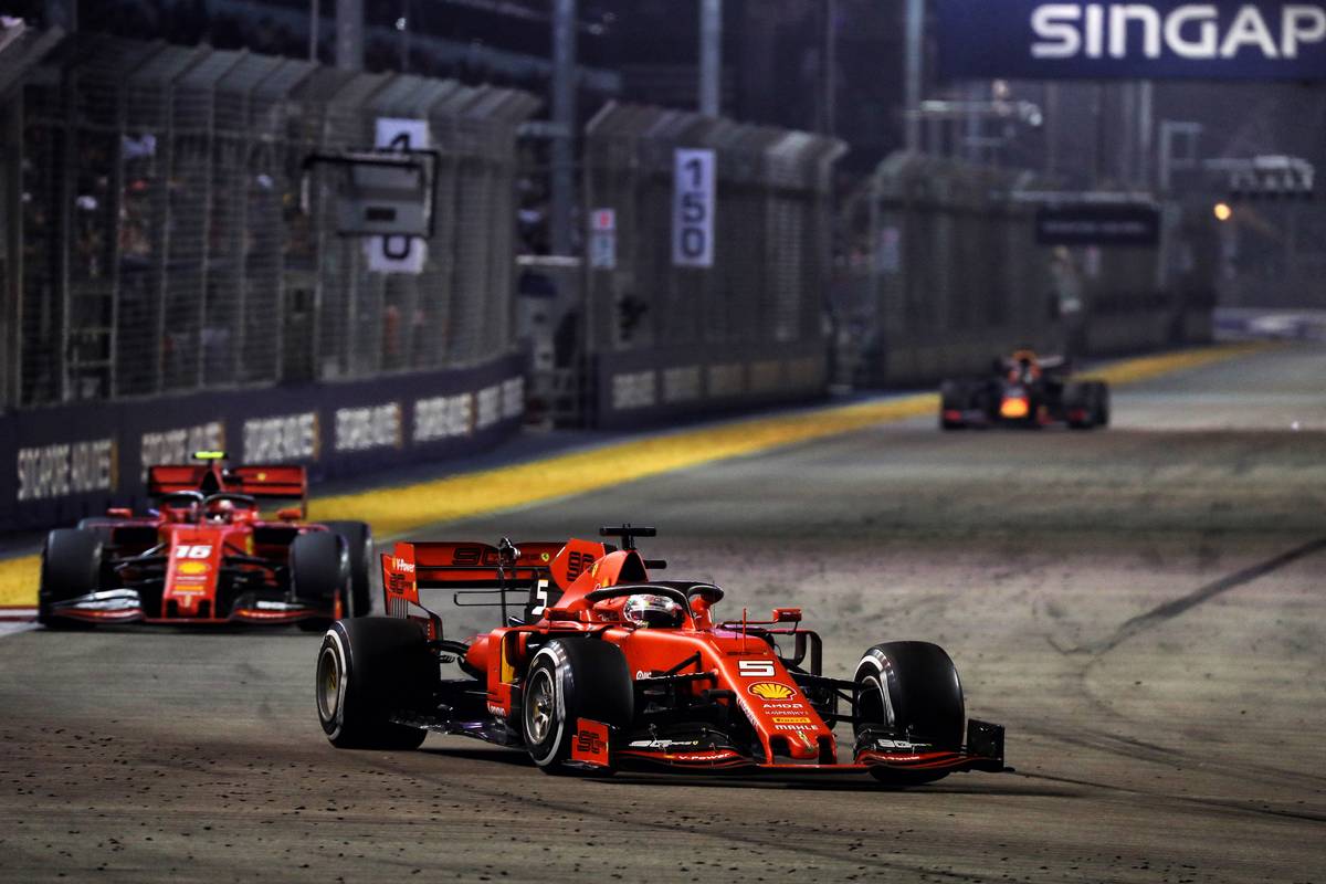 ピットストップでルクレールさんの前に出たベッテルさん