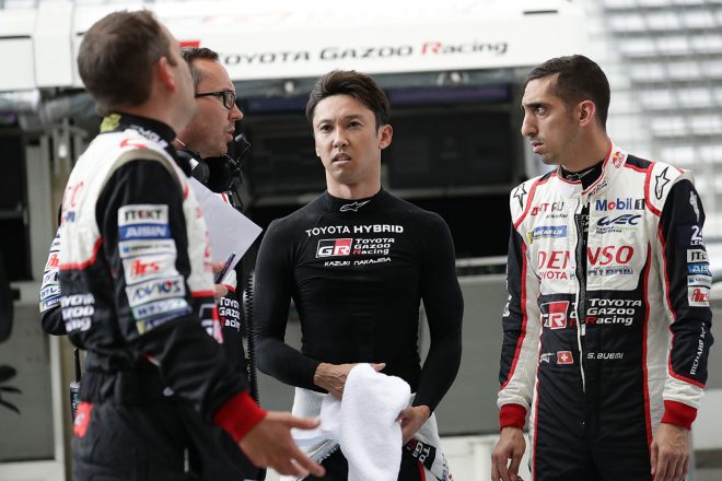 8号車トヨタをドライブする中嶋一貴とセバスチャン・ブエミ/2019WEC第2戦富士