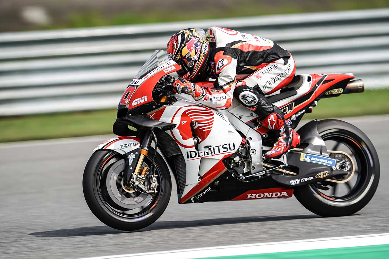 タイGPでカーボンスイングアームを投入した中上。初日タイムが伸び悩んだのは、そのテストを行っていたからのようだ