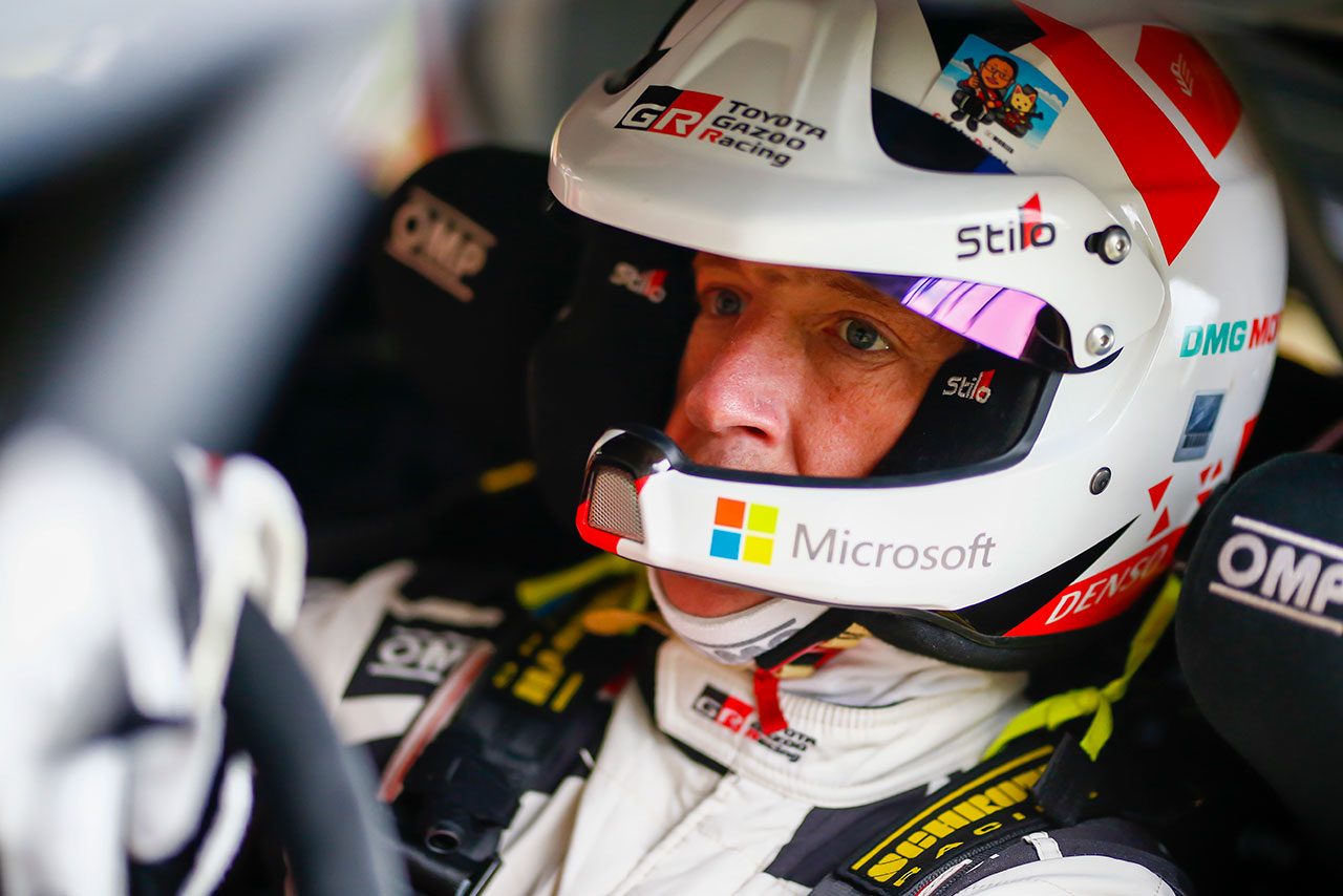 SS9まで総合首位の座を守っていたクリス・ミーク（トヨタ・ヤリスWRC）