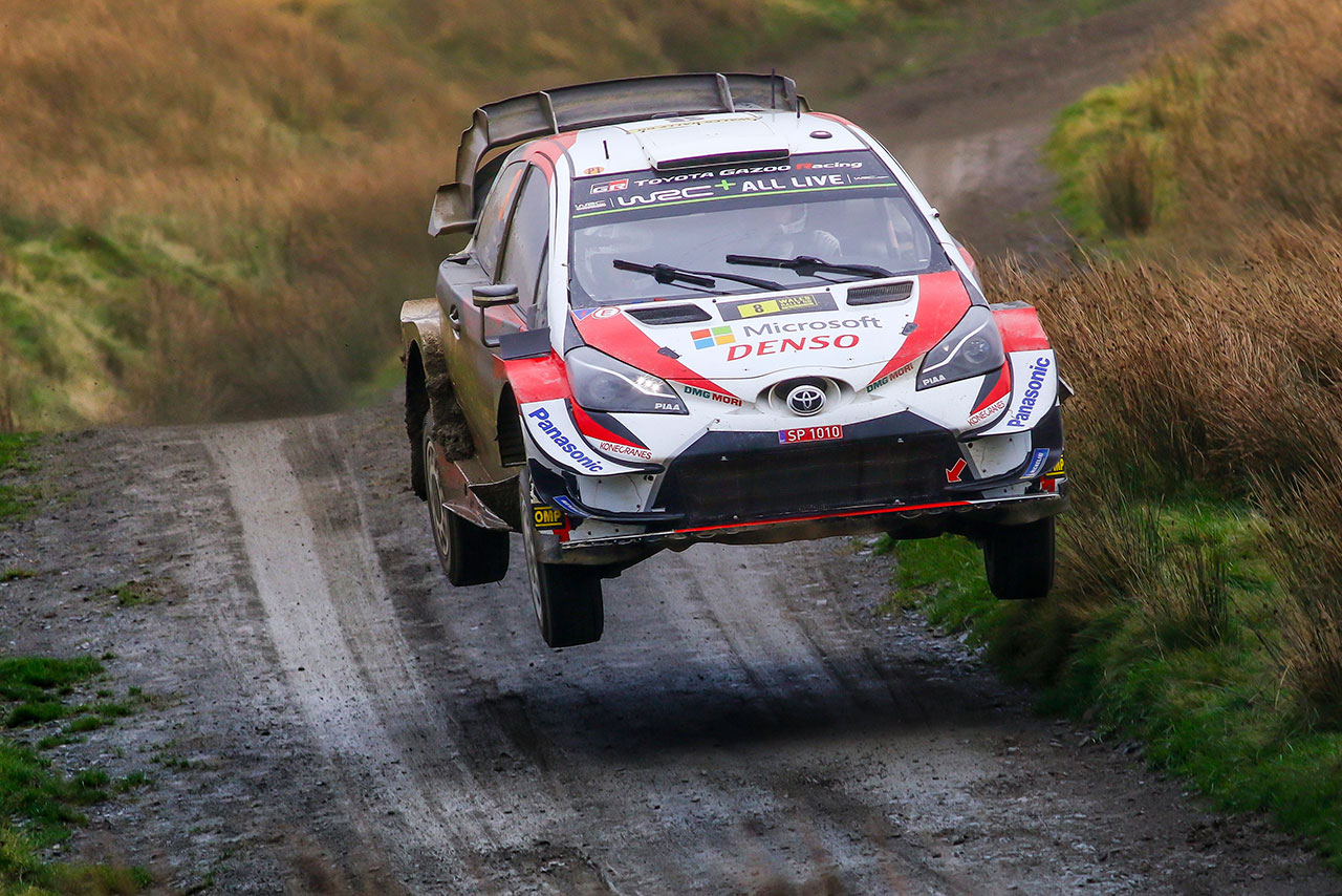 2019年のWRC第12戦ラリーGB、競技3日目で総合首位につけたオット・タナク（トヨタ・ヤリスWRC）