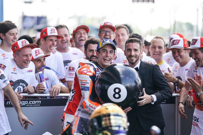 パルクフェルメで喜ぶマルク・マルケス