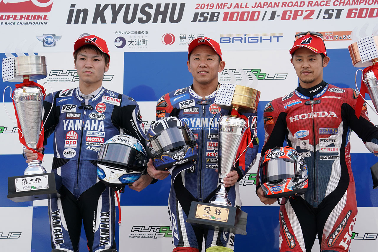 全日本ロードレース選手権第7戦オートポリス　レース2表彰式