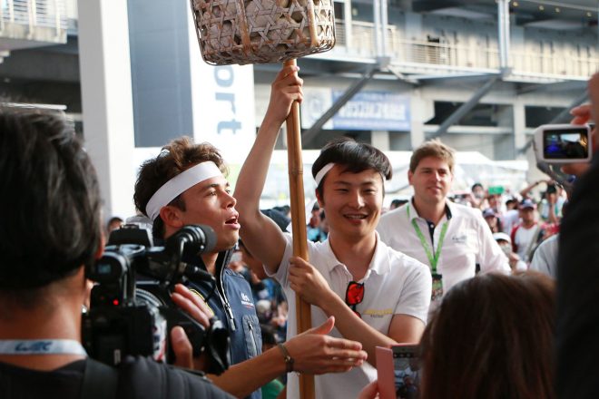 WEC富士のイベントで行われた玉入れの様子