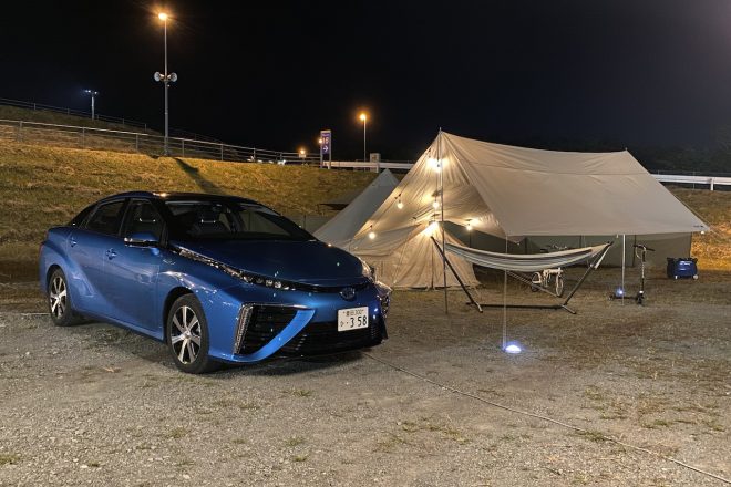 トヨタMIRAIの給電機能を使った電気のあるキャンプイベント
