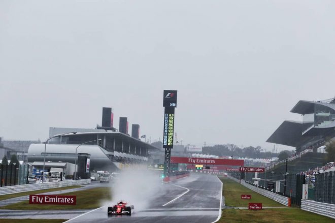 F1日本GPの土曜日は台風の影響で暴風・大雨が予想されている