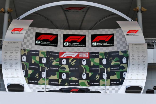 2019年F1第17戦日本GP　表彰台