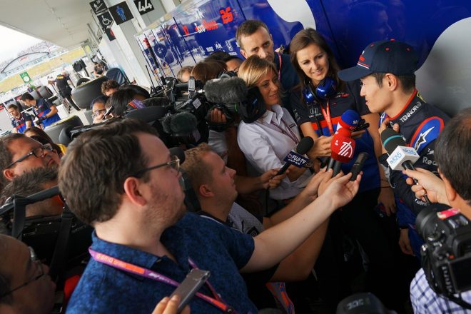 2019年F1第17戦日本GP　フリー走行1回目に出走した山本尚貴（トロロッソ・ホンダ）