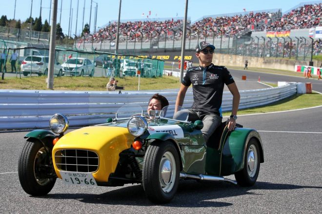 2019年F1第17戦日本GP日曜 ドライバーズパレード　ジョージ・ラッセル（ウイリアムズ）