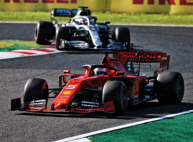 2019年F1第17戦日本GP決勝でセバスチャン・ベッテルは2位