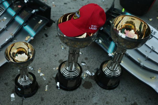 2019年F1第17戦日本GPでコンストラクターズチャンピオンを獲得したメルセデスAMG