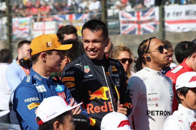 2019年F1第17戦日本GP日曜　アレクサンダー・アルボン、ランド・ノリス