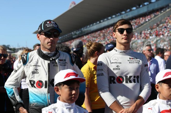 2019年F1第17戦日本GP日曜　ロバート・クビサ、ジョージ・ラッセル（ウイリアムズ）