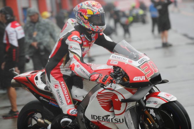 中上貴晶はMotoGP日本GP予選日からスペシャルヘルメットを投入