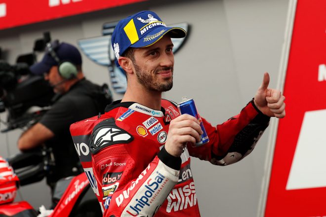 3位表彰台を獲得したアンドレア・ドヴィツィオーゾ（ドゥカティ・チーム）