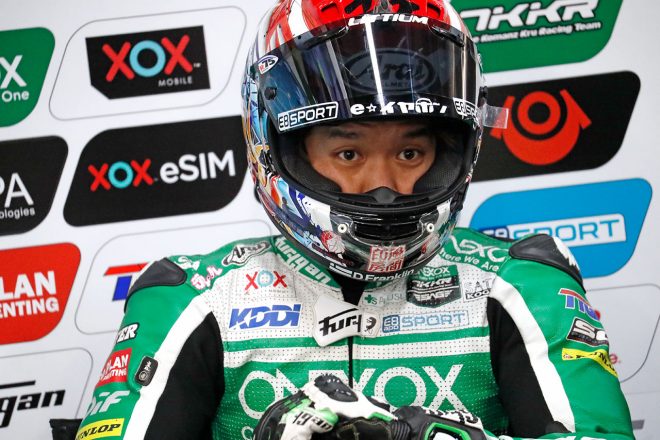 1周できずに日本GPを終えた長島哲太（ONEXOX TKKR SAG Team）