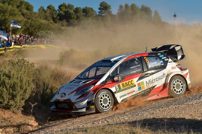 総合5番手で競技初日を終えたオット・タナク（トヨタ・ヤリスWRC）