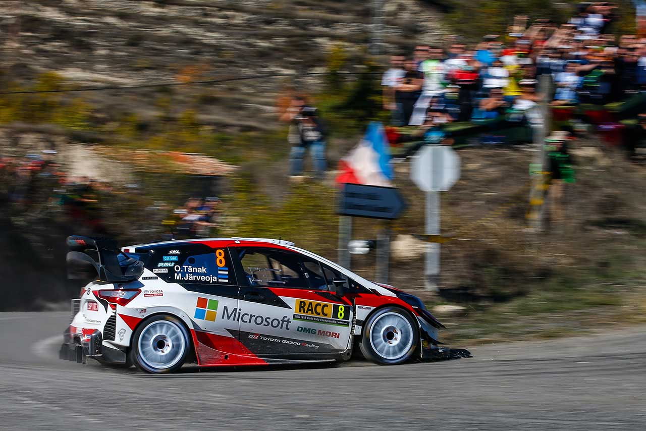 表彰台圏内の総合3番手に浮上したオット・タナク（トヨタ・ヤリスWRC）