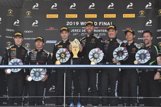 ランボルギーニ・スーパートロフェオ・アジアのファイナルでの表彰台