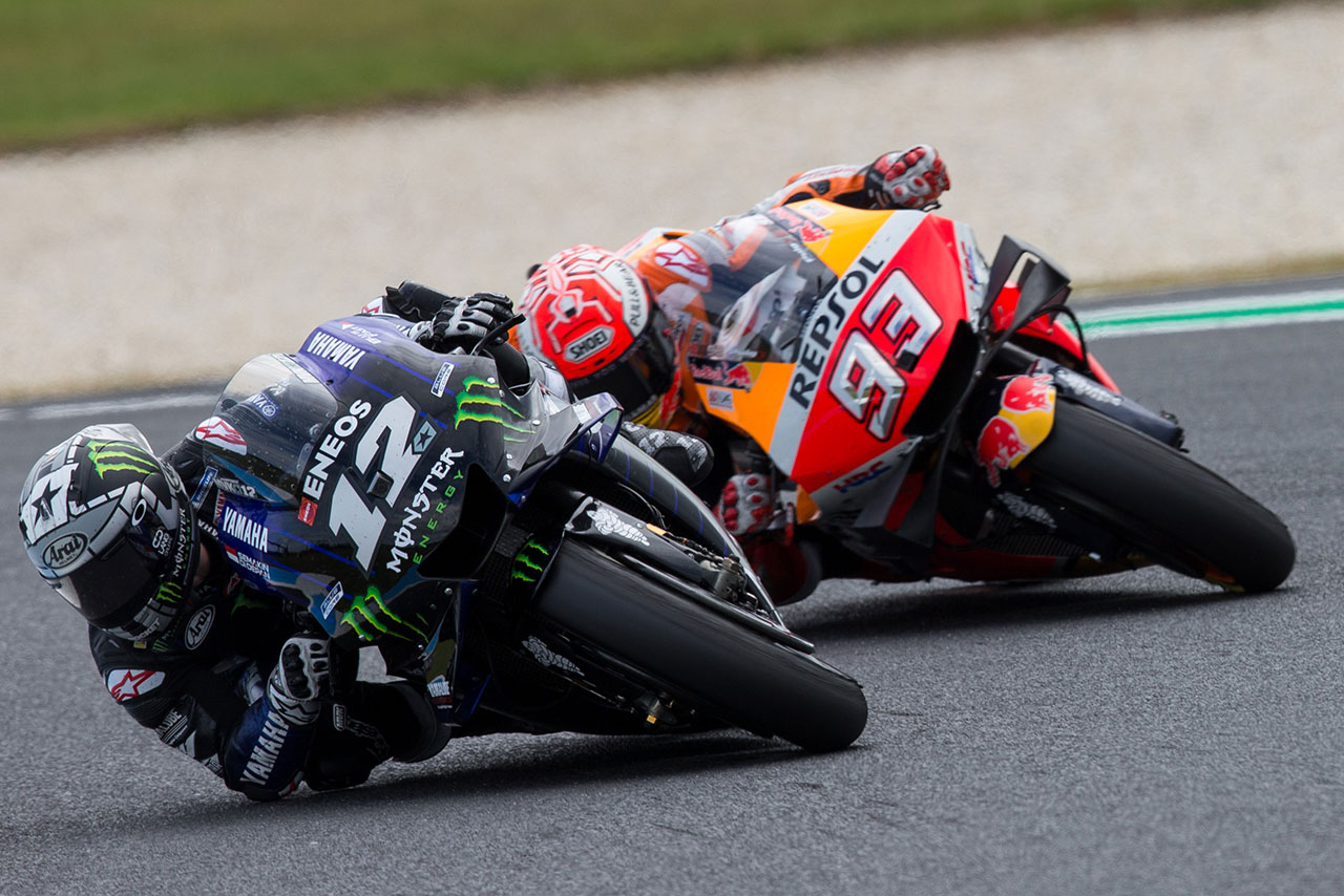 MotoGP第17戦オーストラリアGPで王者マルケスとバトルを繰り広げたマーベリック・ビニャーレス（モンスターエナジー・ヤマハMotoGP）
