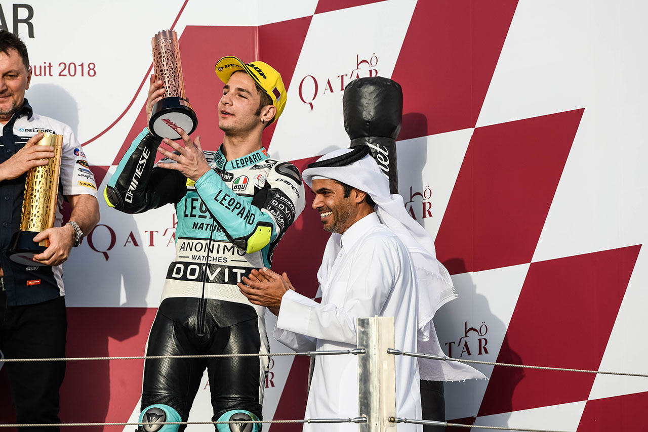 2016年の開幕戦カタールGPで初表彰台を獲得したロレンツォ・ダラ・ポルタ