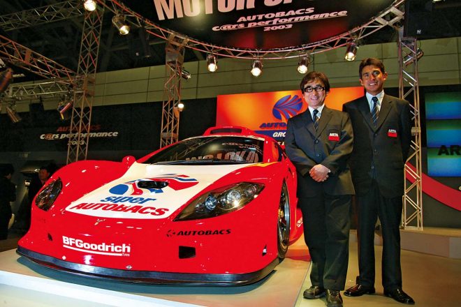 2003年1月の東京オートサロンでお披露目となったガライヤ。この時はまだようやく完成したばかりで、シェイクダウン前だったと当時は伝えられていた。