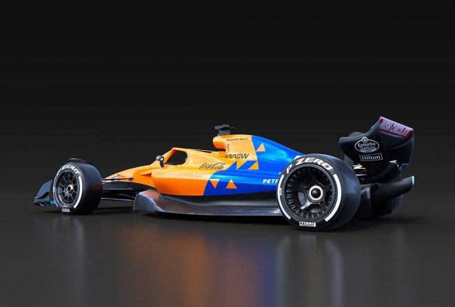 2021年規定に則ったマクラーレンF1マシン（イメージ）