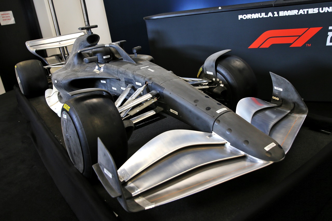 2021年規則発表の際に公開された新F1のモデルカー