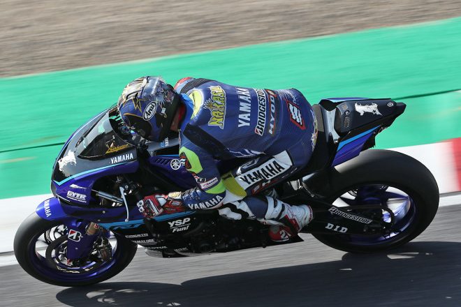 全日本ロードレース第8戦レース1予選は2番手で終えた中須賀克行（YAMAHA FACTORY RACING TEAM）