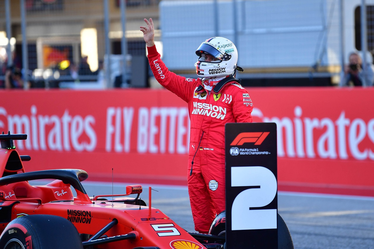 2019年F1第19戦アメリカGP　セバスチャン・ベッテル（フェラーリ）が予選2番手