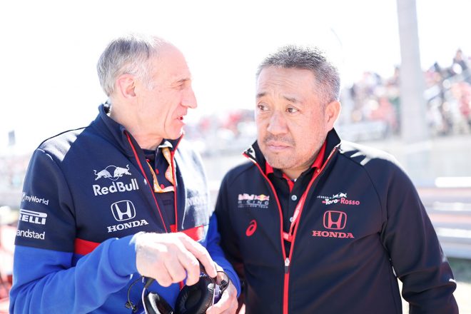 2019年F1第19戦アメリカGP　ホンダ山本雅史F1マネージングディレクター、トロロッソのフランツ・トスト代表