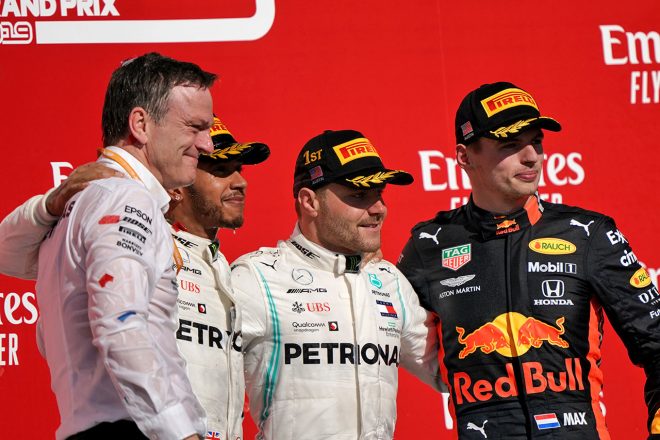 2019年F1第19戦アメリカGP　表彰台