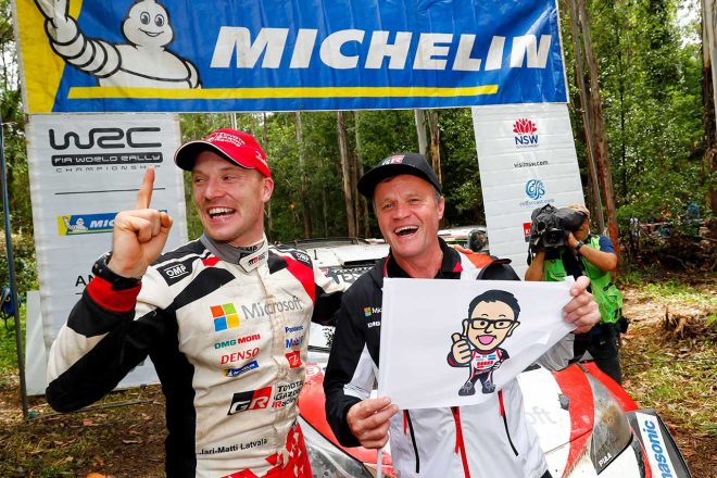 2018年のラリー・オーストラリアではヤリ-マティ・ラトバラ（トヨタ・ヤリスWRC）が優勝した