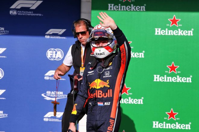 2019年F1第20戦ブラジルGP予選ポールポジションのマックス・フェルスタッペン（レッドブル・ホンダ）