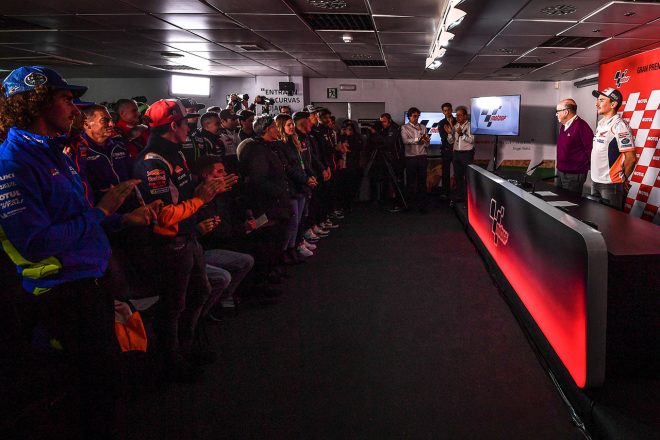 ホルヘ・ロレンソのMotoGP引退会見の様子