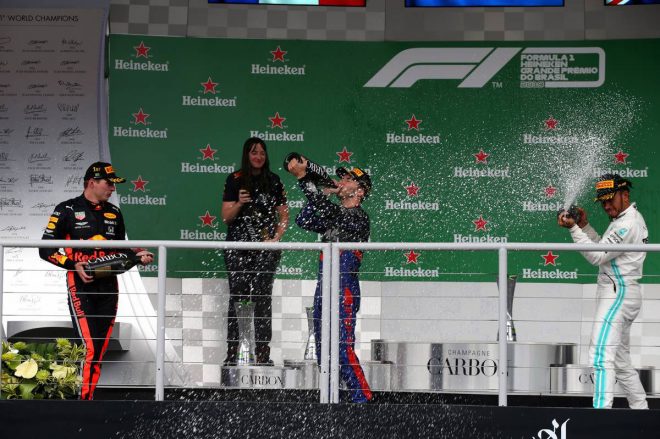2019年F1第20戦ブラジルGP　表彰台
