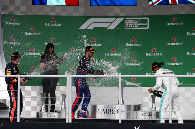 2019年F1第20戦ブラジルGP　表彰台