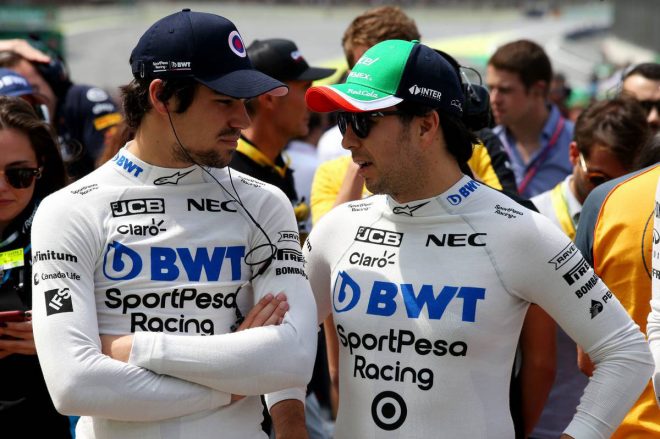 2019年F1第20戦ブラジルGP　ランス・ストロール、セルジオ・ペレス（レーシングポイント）