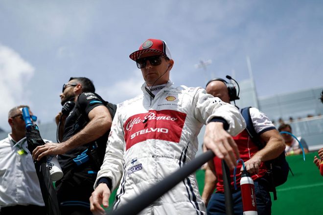 2019年F1第20戦ブラジルGP決勝日　キミ・ライコネン（アルファロメオ）