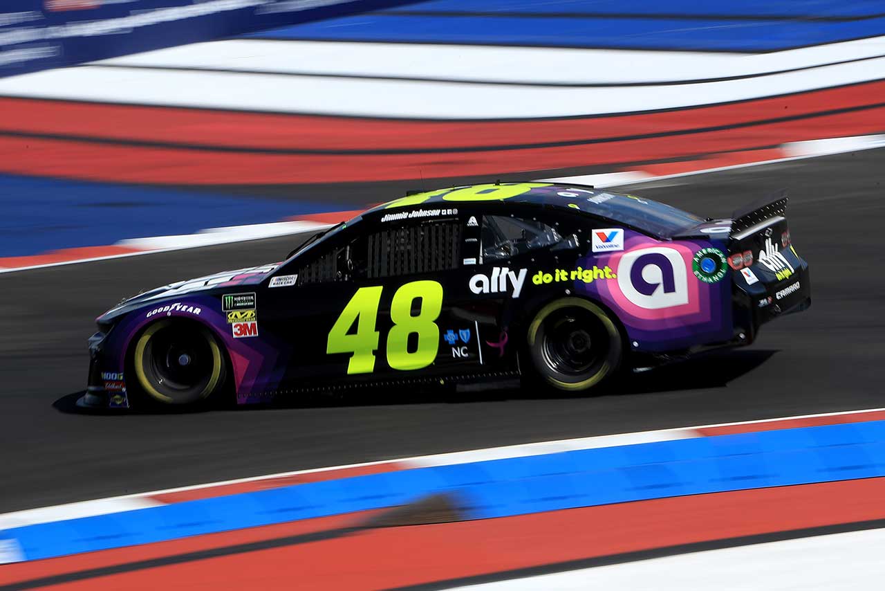 ジミー・ジョンソンがドライブするカーナンバー48のシボレー・カマロZL1