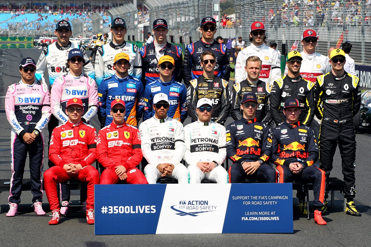 2019年F1オーストラリアGPドライバー記念撮影