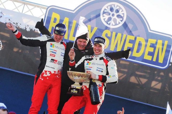 ヤリ-マティ・ラトバラはトヨタのWRC復帰2戦目だったラリー・スウェーデンで優勝。チームに勝ち星をもたらした