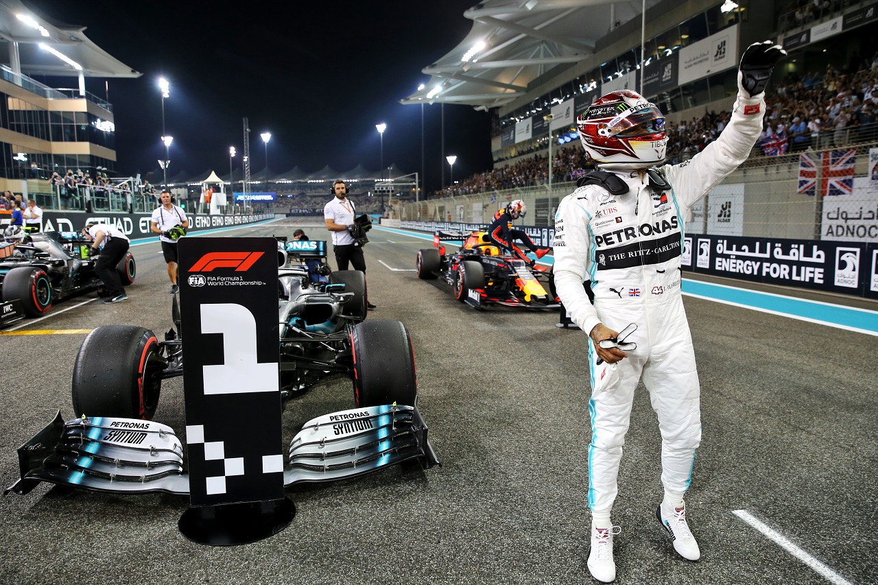 2019年F1第21戦アブダビGP　ルイス・ハミルトン（メルセデス）がポールポジションを獲得